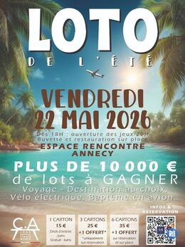 Image du loto LOTO DE L'ÉTE du Club de Cran Annecy Tennis de Table