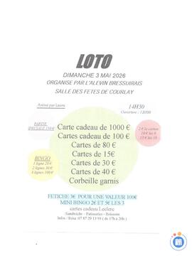 Image du loto Grand loto anime par LAURA RDV LOTO A COURLAY