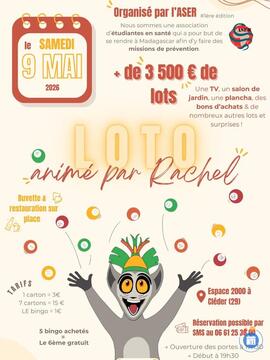 Image du loto Loto Bingo de l'ASER, Animé par Rachel