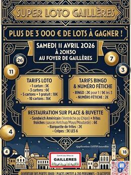 Image du loto Super loto du comité des fêtes de gaillères (40)