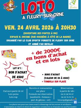 Image du loto Loto du Club Sportif Pongiste le 24 avril 2026