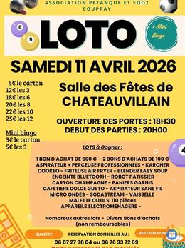 Image du loto Super loto à chateauvillain le samedi 11 avril 2026
