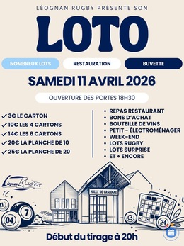 Image du loto Grand Loto de Léognan Rugby