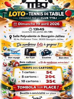 Image du loto LOTO TTBJ Tennis de Table de Bourgoin-Jallieu