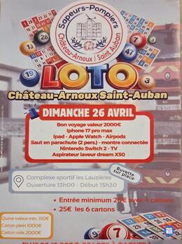 Image du loto Loto des sapeurs pompiers de château-arnoux saint-auban