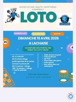 Image du loto Loto du club de Haute Saintonge Handball