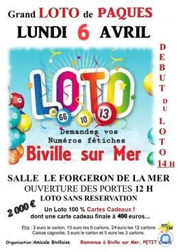 Image du loto Grand LOTO de Pâques à Biville-sur-Mer 76