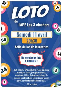 Image du loto Loto de l'APE des 3 clochers
