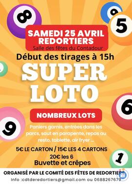 Image du loto Loto du comité des fêtes