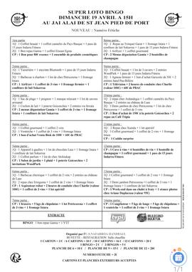 Image du loto super loto bingo