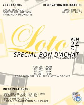 Affiche du loto Loto Spécial Bons d’achats
