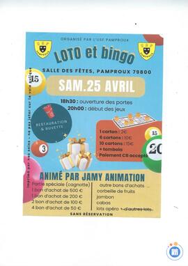 Image du loto loto- bingo foot PAMPROUX avec JAMY 47 tirages