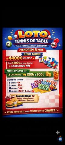 Image du loto LOTO TENNIS DE TABLE