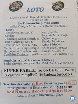 Image du loto Loto des fléchettes du foyer
