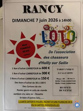 Image du loto LOTO DES CHASSEURS D HUILLY SUR SEILLE