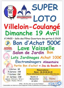 Image du loto Super Loto des Pompiers animé par Rémi