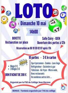 Image du loto Loto du collège Jean Mermoz