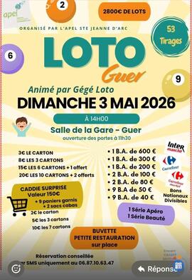 Image du loto Super loto APEL Jeanne D'Arc Anim Gégé loto